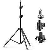 Vallkay Professional Light Stand Photography 110"/9.2ft/280cm, Air Cushioned Photo Video Metal Tripod Stand for Softbox, Studio Light, Reflector, Ring Light, Heavy Duty Max Load 8kg/17.6lb, 1/4" Screw