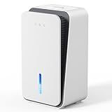 Dehumidifier for Home,1000 sq.ft Dehumidifier for Basement Bathroom Bedroom with Auto Shut Off, Built-in Aromatherapy Diffuser,7 Colors LED Light, Quiet Dehumidifiers with Sleep Mode(CS08-Deep White)