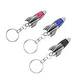 Loyajun 3 Packs Car Static Human Body Static Eliminator Discharger, Silver Tone High Voltage Anti-Static Keychain ESD Tool Sets