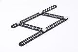 PEC Tools Professional Multi-Angle Measuring Ruler – Heavy Duty Metal Template Tool with Laser-Etched Imperial & Metric Markings – Adjustable 4-Sided Layout Tool for Carpentry, Tiling, & DIY Flooring