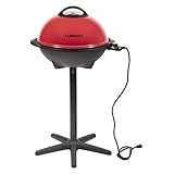 Cuisinart Indoor/Outdoor Electric Grill, 2-in-1 Portable BBQ with Nonstick Cooking Surface, Electric Grill Outdoor with Adjustable Heat, Stand/Tabletop Options for Cookouts, Barbecues, Small Spaces