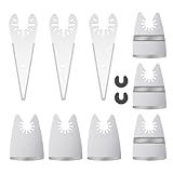 9pcs Oscillating Scraper Blades for caulk adhesive sealant removal, Universal Multi tool Quick Release, 3pcs Rigid Scraper, 3pcs Flexible Scraper, 3pcs tapered scraper