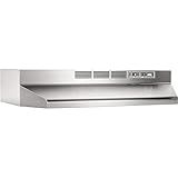 Broan-NuTone 413004 Non-Ducted Ductless Range Hood with Lights Exhaust Fan for Under Cabinet, 30-Inch, Stainless Steel