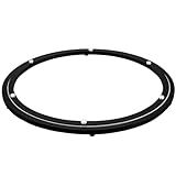 TamBee 24 Inch Lazy Susan Hardware Mute Turntable Bearing 600 lbs Load Capacity Heavy Duty Lazy Susan Parts Kit Rotating Ring Mechanism for Dining Tables, Woodworking(Base Only, Black)