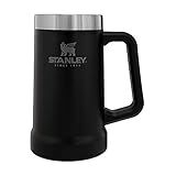 Stanley Stay-Chill Beer Stein 24 oz | Heavy Duty Big Grip Handle | Beer Tumbler Drink Cup, Holds 2 Cans | Insulated Stainless Steel Party Mug | BPA-Free | Matte Black
