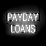 SpellBrite LED Neon PAYDAY LOANS Sign for Business - White, 26" x 15"