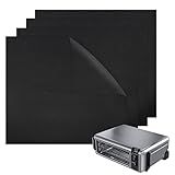 BYKITCHEN Air Fryer Oven Liners, 11x12 Inches, Set of 4, Reusable Toaster Oven Liners, Compatible with Ninja Flip Up SP101 SP201 SP301 Air Fry Oven, Cuisinart Breville Toaster Oven and More