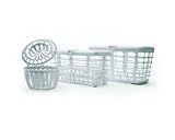 Prince Lionheart Made in USA High Capacity 3-in-1 Dishwasher and Spill Proof Vave Cleaner Basket for Toddlers & Infants Bottle Parts & Accessories | Fits all Dishwashers | 100% Recycled Plastic,White