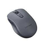 Lenovo WL310 Bluetooth Silent Mouse, Ergonomic, Adjustable DPI, Silent Clicks, Bluetooth 5.0, Portable for Windows, Mac, and Chromebook, Grey