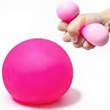 Squishy Dough Stress Ball (1 Pack) Pink Miniature Figurines for Adults