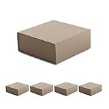 CECOBOX - Gift Boxes with Lids for Presents 10"x10"x4.5" - Matte, Collapsible Magnetic Closure Gift Box - Groomsmen & Bridesmaid Proposal Boxes, Wedding, PR, Birthdays, Holidays (Kraft)