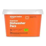 Amazon Basics Dishwasher Detergent Pacs, Fresh Scent, 78 Count