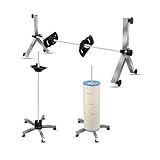 Pool Filter Cleaning System and Cleaner Stand Solid Aluminum Shaft- Compatible with 3,4,and 6 Inch Filter Cartridges,Dual Use Stand Design for Vertical & Horizontal