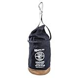 Klein Tools 5104CLRFR Canvas Bucket, Flame-Resistant Top Closing Tool Bucket, with Double-Reinforced Bottom, 100-Pound Load Rated