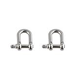Ergodyne - 19792 Squids 3790S Tool Attachment Shackle, Stainless Steel, 15 Pounds, 2-Pack, Small