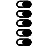 TENOC Webcam Cover, Camera Privacy Cover Slide for Laptop/Cell Phone/iPad/PC/Tablet, Protect Your Privacy and Security, 5 Pcs, Black