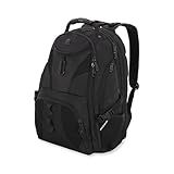 SWISSGEAR 1900 ScanSmart Laptop Backpack, Fits Most 17-Inch Laptops, TSA-Friendly Lay-Flat Design, RFID Protection, and Tablet Pocket, Black, 31L, 18.5-Inch