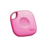Tile by Life360 Mate - Bluetooth Tracker, Keys Finder and Item Locator for Keys, Bags and More. Phone Finder. Both iOS and Android Compatible. 1-Pack (Pink Punch)
