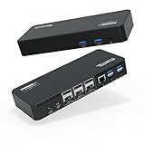 Plugable 12-in-1 USB C Triple Monitor Docking Station, Triple 4K Displays with 3X HDMI or 3X DisplayPort, Compatible with Mac, Windows, Thunderbolt, USB4, USB-C (100W PD, 6X USB Ports, Ethernet)