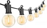 Brightown Outdoor String Lights, 30FT G40 LED IP65 Waterproof Patio Lights