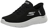 Skechers Women's Go Walk Flex Hands Free Slip-Ins - Grand Entry Sneaker, Black/White, 9 Wide US