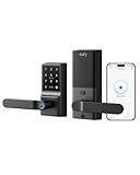 eufy Smart Lock C33, Keypad Door Lock with Handle, Fingerprint Door Knob, Keyless Entry Door Lock for Front Door and Bedrooms, Electronic Deadbolt, Wi-Fi, Remote App Control, IP53 Waterproof, Black