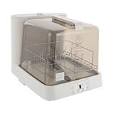 Bacocoo Portable Countertop Dishwasher with See-Through Lid,4-5 Place Settings,Automatic Dishwashing with 6L Built-in Water Tank for Apartments, Dorms, RVs. (White & Brown)