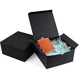 YUEFANBOX Black Gift Boxes with Lids, 8x8x4 inches, 10 Pack