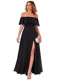 Ever-Pretty Women's Off Shoulder Chiffon Formal Bridesmaid Dresses