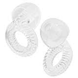 Yawsoy Reusable Ear Plugs, Low-/Mid-Level Noise Reduction Earplugs with Clear Speech for Conversation, Work, Social Gatherings & Noise Sensitivity, 15-18 dB (SNR), 6 Pair Ear Tips in S/M/L, Clear