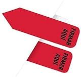 Redi-Tag Printed Arrow Dispenser Flag, Firmar Aqui (Sign Here), Spanish Language, Red, (82025) (Pack of 1)