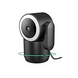 Luna 2K Indoor Cameras for Home Security, 2.4GHz & 5GHz WiFi, 360-Degree Pan-Tilt, Built-in Spotlight, Human Auto Tracking, Siren, Pet/Dog/Baby Camera with Phone app, Black (2026 Upgrade Version)