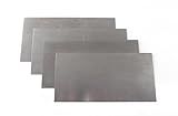 Bundle Set of 4 each Different Thickness Clifton Tool Company 3 x 6 Inches Thin Cabinet Scrapers (0.01, 0.015, 0.020, and 0.025 Inches) UK High Carbon Tool Steel TTWCSx4