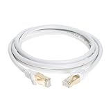 Cables Direct Online 6FT S/FTP Cat7 Copper Network Ethernet Patch Cable, Internet Wire, Compatible with PC, Laptop, Modem, Router, TVs, Printer Cord, Consoles for Home and Office (6ft, White)