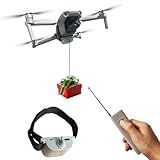 XTnueotr Universally Drone Airdrop System Release Device Payload Fish Bait Delivery Transport Drop, for DJI Mini4 Pro/Mini3/Mini2/Air3S/Air2/Air2S/Mavic3 Mavic Series Drone Accessories (Airdropper Device)