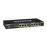 NETGEAR 8-Port PoE+ Gigabit Ethernet Unmanaged Essentials Switch (GS308PP) - with 8 x PoE+ @ 83W, Desktop or Wall Mount