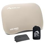 BLACK ORCA Camping Pillow with 2PC Removable Cover, Inflatable Memory Foam Travel Pillows Backpacking Pillow for Outdoor Camp, Travel, Hiking (Deep Gray)