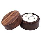 JYCMMFC Ring Box, Wedding Ring Box for Proposal, Engagement, Handmade Wooden Rustic Ring Holder, Ring Storage Box Stocking Stuffers Her Valentine's Day Christmas Gift Thanksgiving Gift