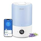 LEVOIT Dual 200S Smart Humidifiers for Bedroom, Top Fill, Customize Humidity for Home, Baby Nursery & Plants with Humidistat, Essential Oil Diffuser, Schedule, Timer, APP & Voice Control, 3L, Blue