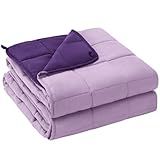 yescool Weighted Blanket for Adults (20 lbs, 60” x 80”, Purple) Cooling Heavy Blanket for Sleeping Perfect for 190-210 lbs, Queen Size Breathable Blanket with Premium Glass Bead, Machine Washable