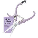 Modern Sprout Pruning Shears - Herb Snipping Scissors- Lightweight Gardening Tools W/Easy Lock - Flower Cutter Garden Shears - Carbon Steel Blade + Reusable Holster (Lavender, 1-Pack)