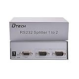DTech 2-Port RS232 Serial Splitter Box COM Port Expander 1x2 with Power Adapter for Sharing PCs and Capture Data