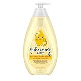 Johnson's Baby Head-To-Toe Baby Wash & Shampoo + Aloe & Vitamin B5, 2-in-1 Bath Wash Gently Cleanses Newborn's Delicate Skin & Hair, Hypoallergenic, No Added Parabens, Dyes & Sulfates, 27.1 fl. oz
