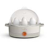 bella Electric Egg Cooker, 7 Eggs Capacity Tray, Single Stack, for Poached, Scrambled, Hard, Medium & Soft Boiled Eggs, Omelets and Steamed Dumplings, Auto Shutoff, 360 Watt, Oatmilk