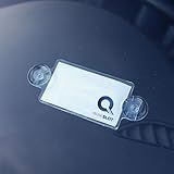 QUIKSLOT Business Card and Memo Display Holder for Car Windshield, Parking Permit Holder for Vehicles, Two Suction Cups for Mounting and 1 Blank Business Card for Custom Text