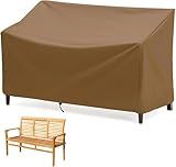 Outdoor Bench Cover, 2-Seater Patio Bench Furniture Covers with Air Vents, All Weather Resistant Bench Cover for Patio Furniture, 53L x 26W x 35H Inches