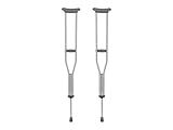 Monoprice Adjustable Aluminum Crutches, Lightweight Crutches for Adults 5'2" to 5'10" up to 300lbs, with Push-Button Height Adjustment, Non-Skid Rubber Feet Tips, Padded Underarm Cushions