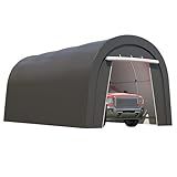 Wisteria Lane Domed Carport, Portable Garage with 2 Roll up Doors, Heavy Duty Car Canopy Party Tent, All-Season Storage Shelter Shed Carport for Motorcycle, Boat, Truck, or Garden Tools, 10' x 20'