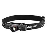 Coast XPH30R 1200 Lumen USB-C Rechargeable Dual Power Headlamp with Twist Focus Beam and Magnetic Base, 4.37 oz. - Black
