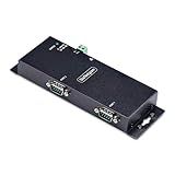 StarTech.com 2-Port Serial to Ethernet Adapter, IP Serial Device Server for Remote RS232 Devices, Wall/DIN Rail, LAN to DB9, TAA